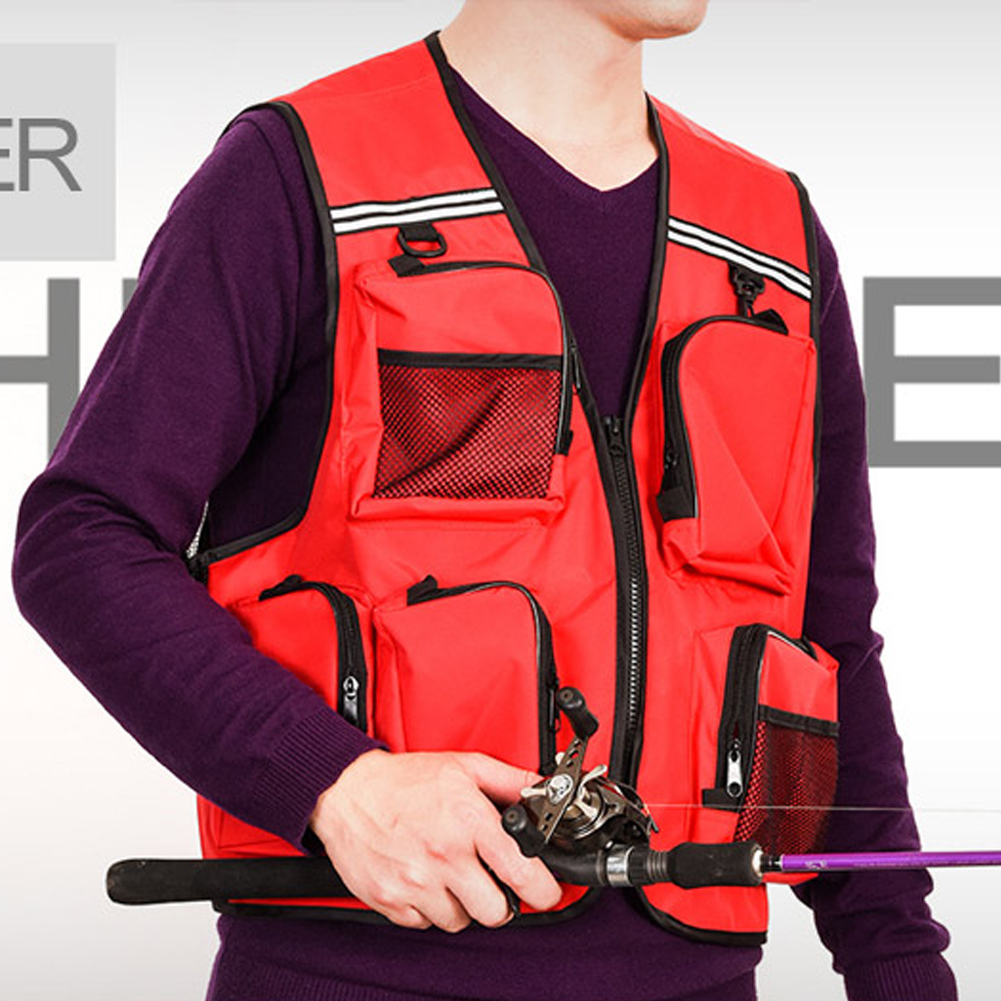 FREE FISHER Fishing Photography Vest with Pockets Men's Mesh Quick-Dry Waistcoat Outdoor Jackets for Camping Hunting Travelers Survival Utility Safety