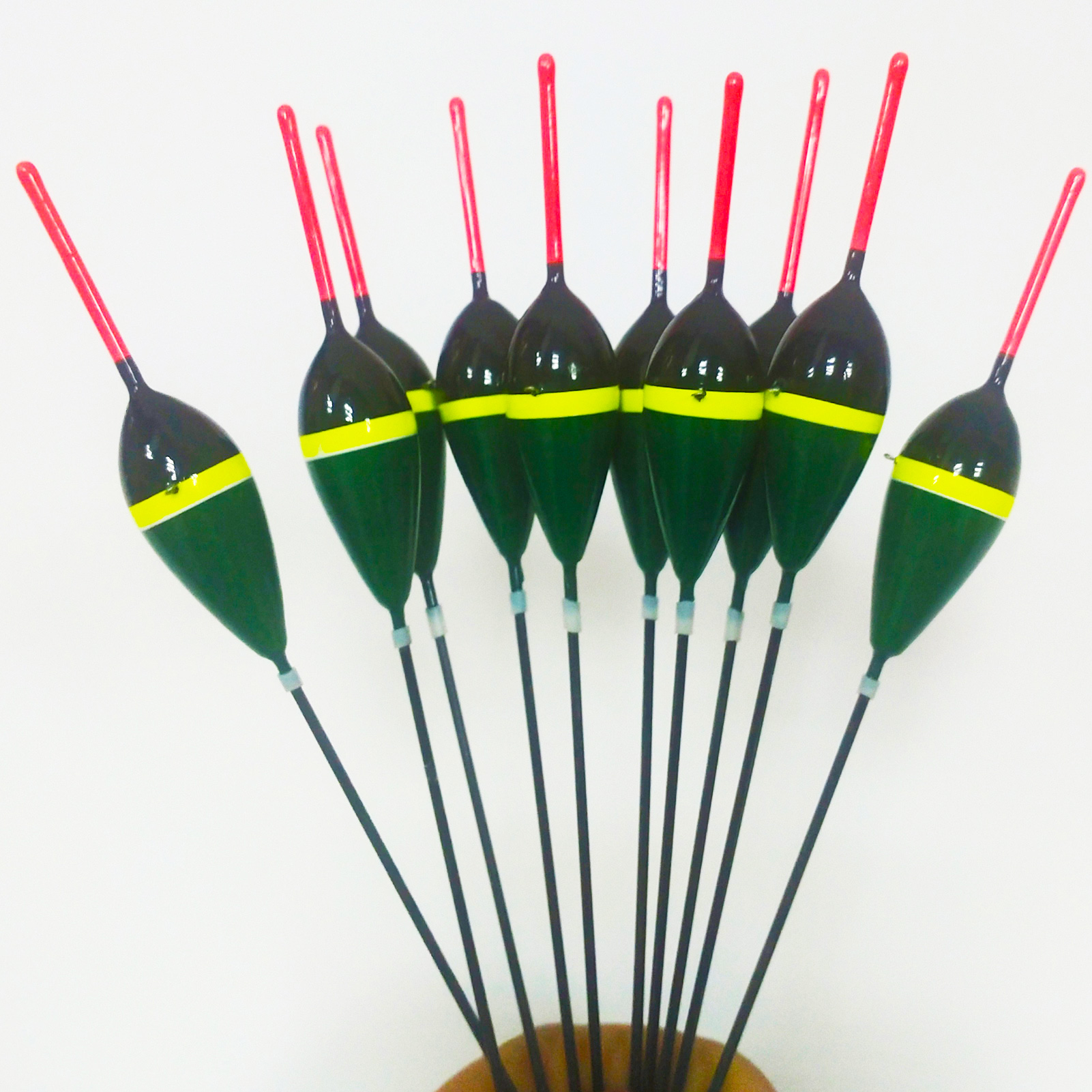 FREE FISHER 30pcs/set Collection Fishing Bobber Cork Floats Buoy Set Lighted Balsa Wood Fishing Floats Kit 2g+3g+3g 17.5cm/18.5cm