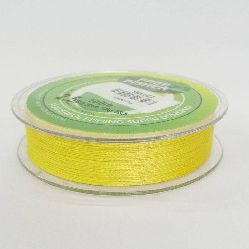 FREE FISHER Wholesale 10pcs Fishing Line 100m 4 Strands Braid line 100% PE Braided Line 8LB-80LB Multifilamentous Fishing Braieded Wire for Saltwater/Freshwater