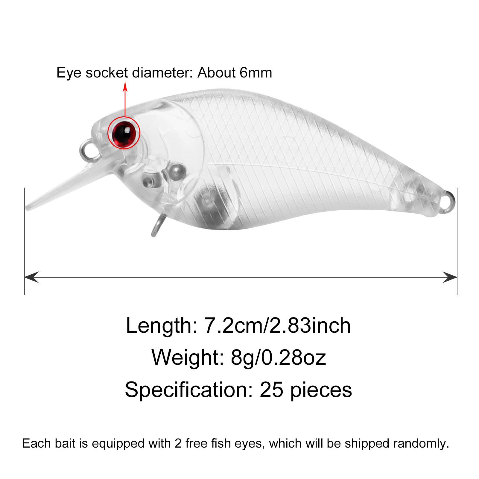 Wholesale Unpainted Fishing Lures Artificial Bait Carp Fishing Wobblers Tackles DIY Lures Clear Blank Crankbaits