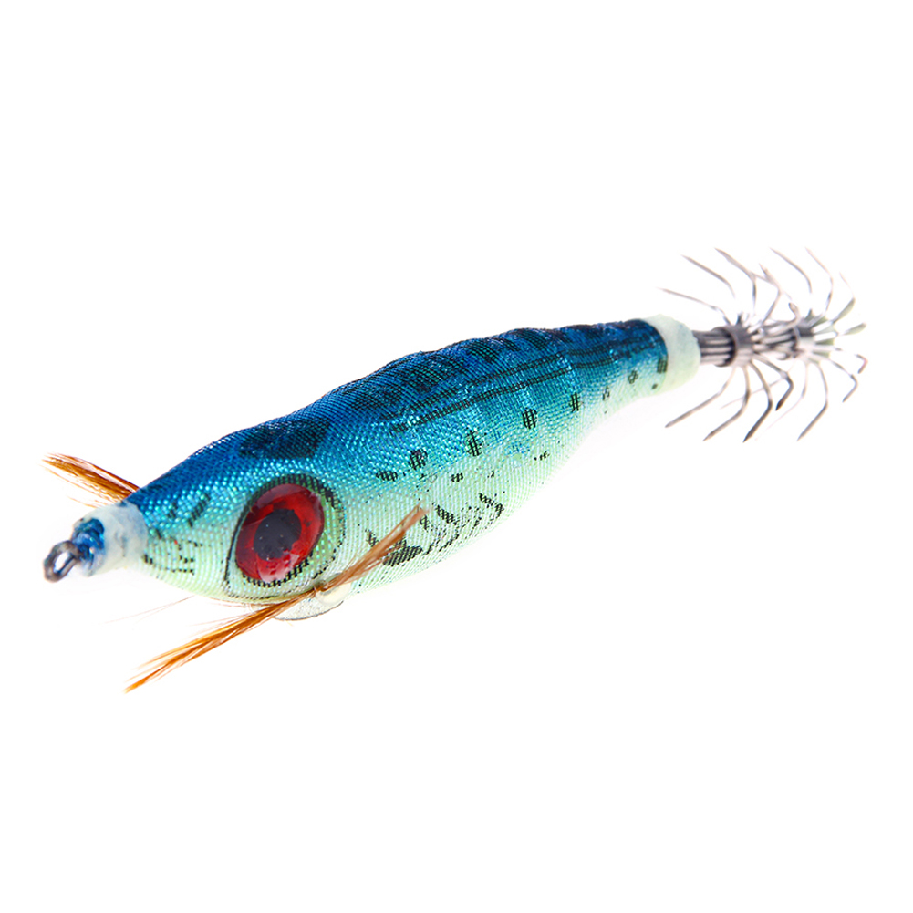 FREE FISHER 18pcs/lot Squid Hooks 10.1cm 12g Luminous Cuttlefish Jigs Artificial Hard Lures Prawn Glow Shrimp Octopus Baits for Sea Fishing