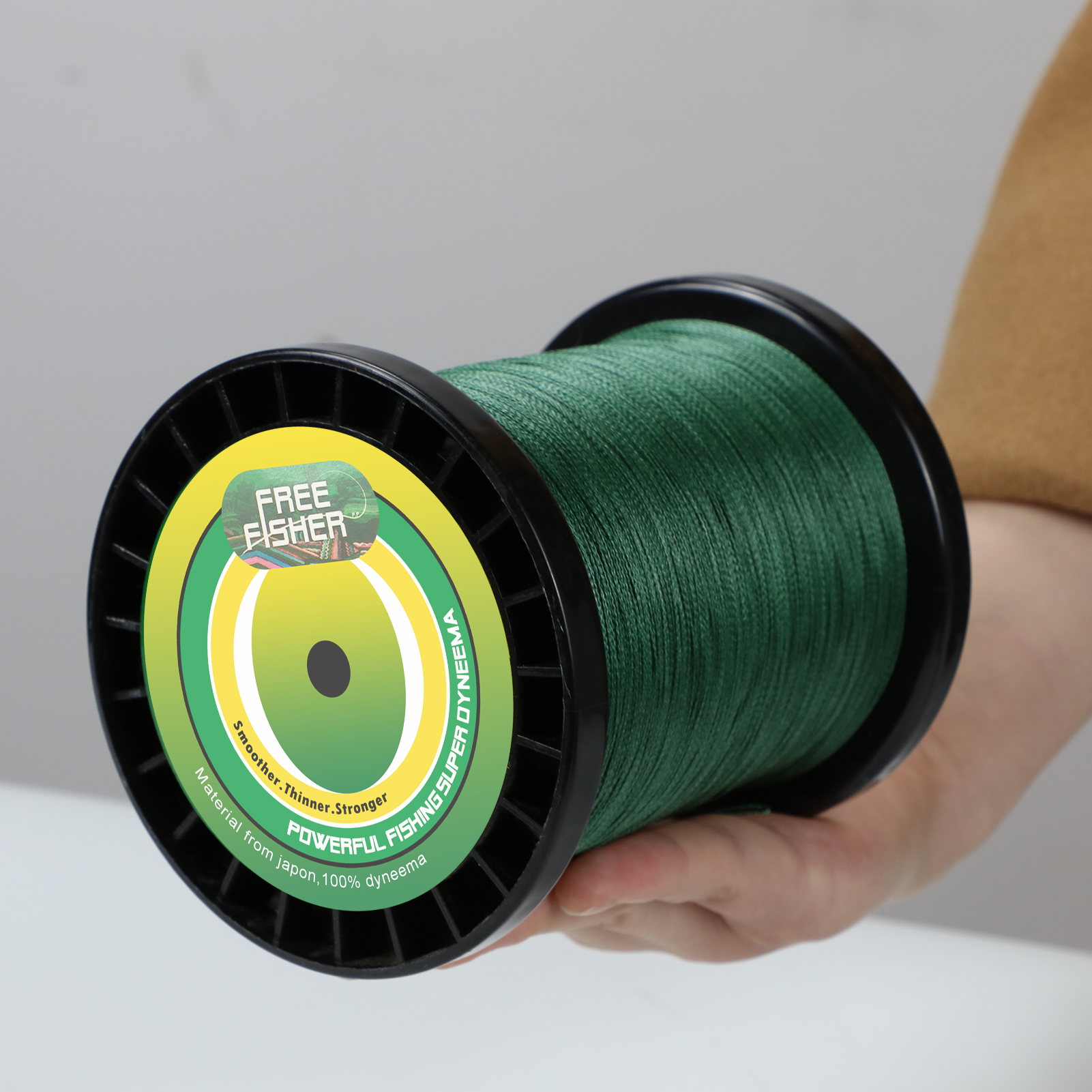 FREE FISHER Fishing Line 4 Strands 1500M Braided Line 20LB/30LB/40LB/50LB Super 100% PE Multifilament Braid Wire for Saltwater/Freshwater