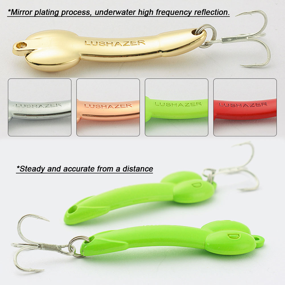 FREE FISHER 5pcs Fishing Metal Spoon Lures 5g 10g 20g Trout Bass Bait Artificial Spinner Baits Horsemouth Sequins with Treble Hook