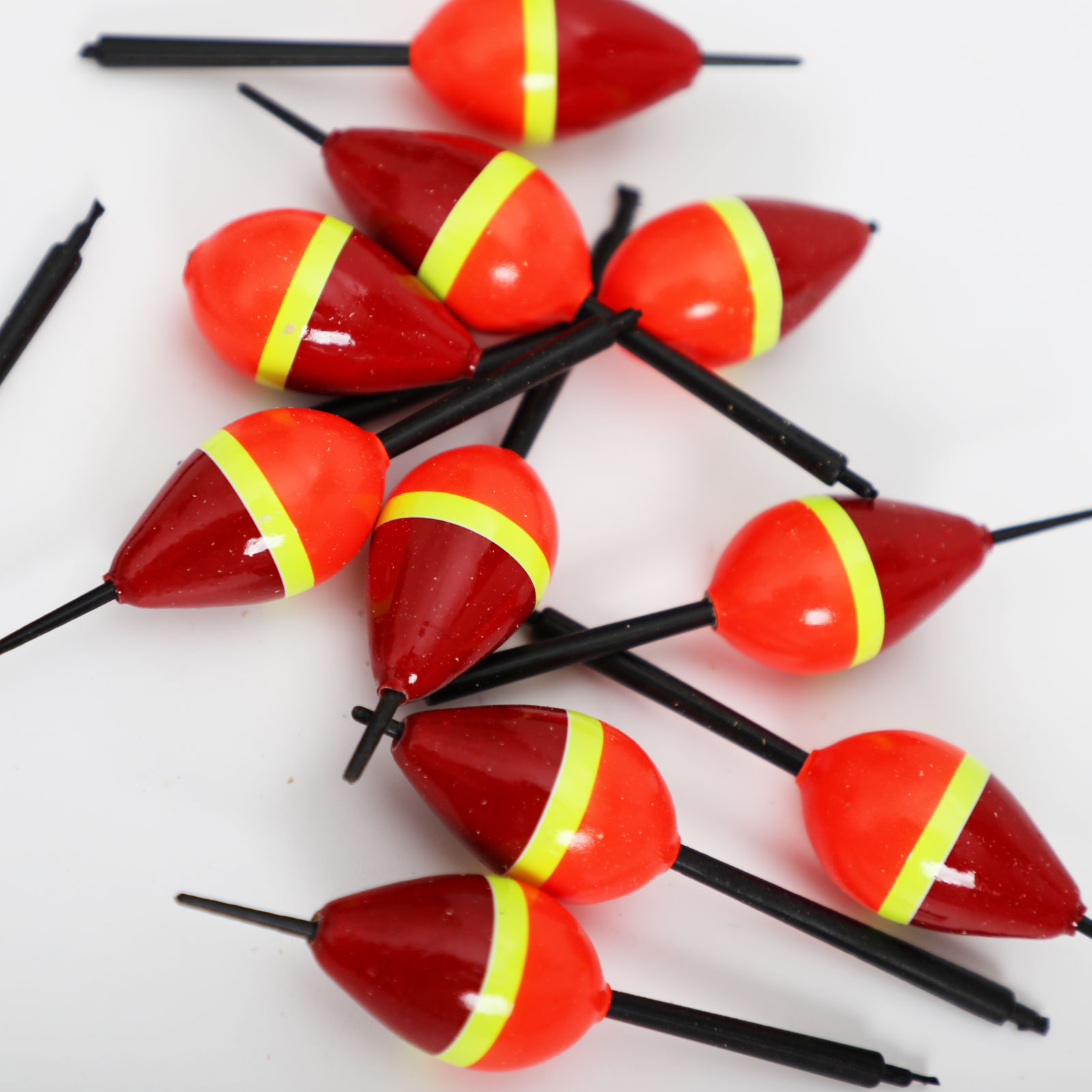 FREE FISHER 10Pcs Fishing Bobber Cork Float Pesca Lighted Double-Color Buoy Wood 1.5g 8.3cm Floats Tackle Accessories