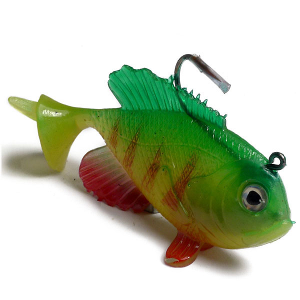 FREE FISHER Fishing Artificial Baits Set 36pcs with Clear Plastic Box Lead Fish Big Soft Wobbler Lures Stainless Steel Swivels for Carp Fishing