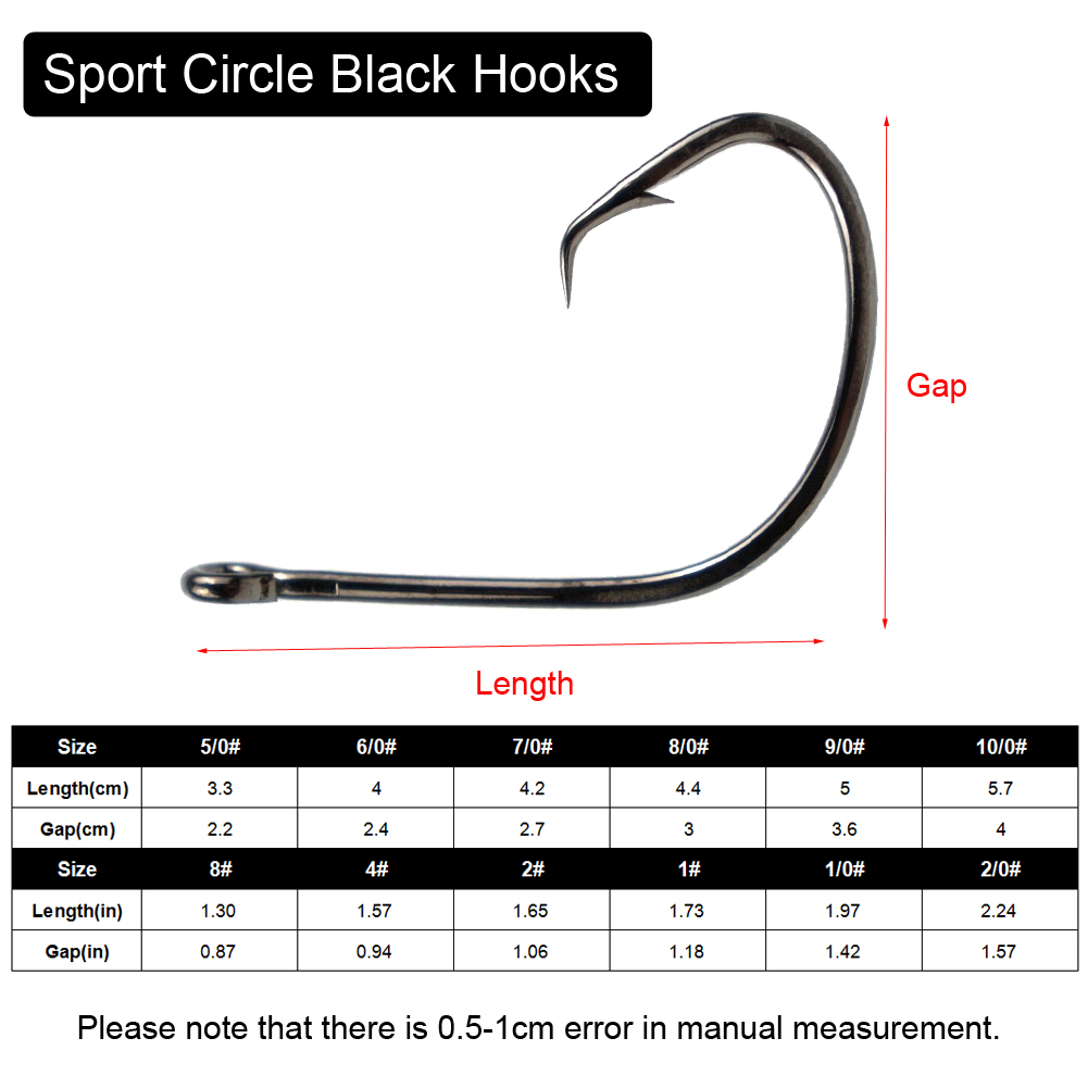 FREE FISHER 100pcs Fishing Hook 7381 Nickel Black Fishhooks Saltwater 