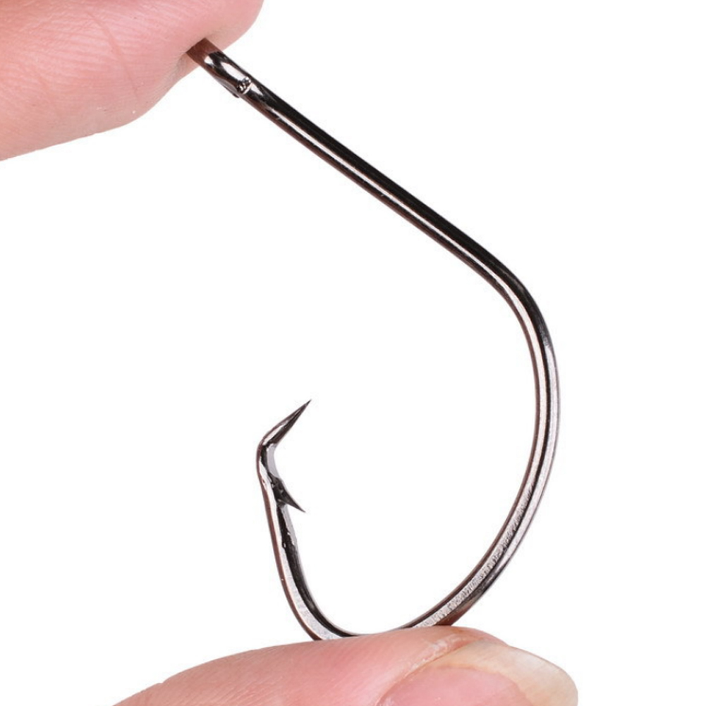 FREE FISHER 100pcs Fishing Hook 7381 Nickel Black Fishhooks Saltwater 