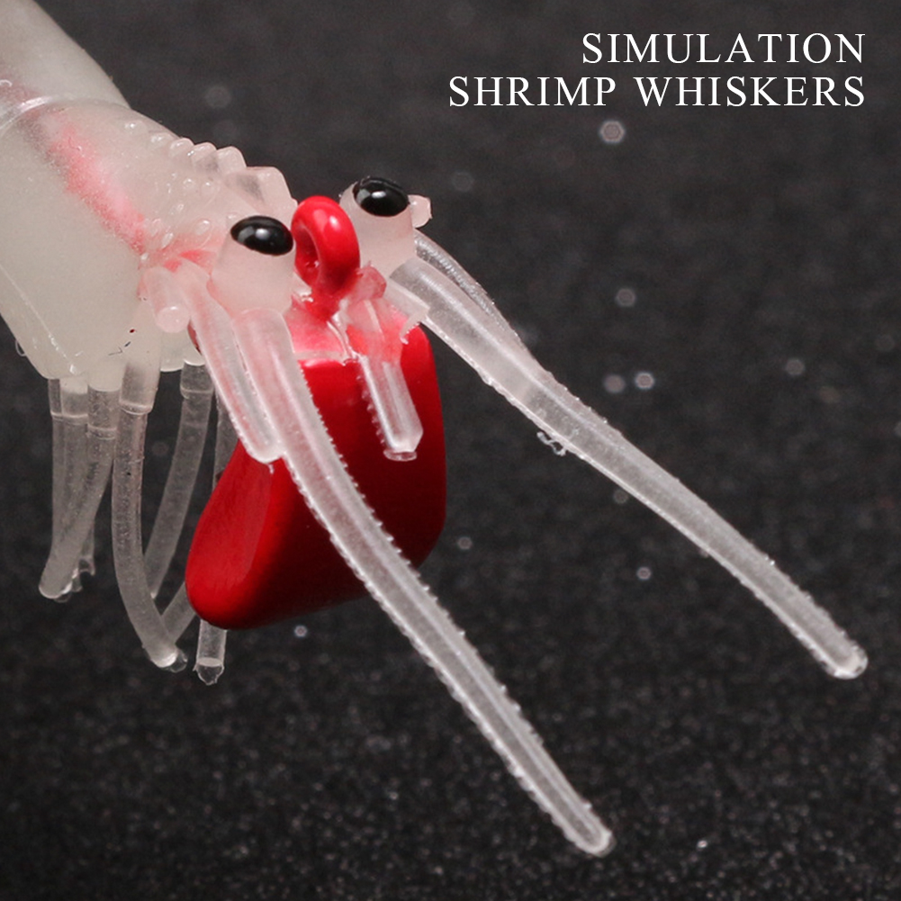 FREE FISHER 5pcs Fishing Soft Baits 7cm 5g Multi-Section Prawn with Sharp Hook Shrimp Fishy Smell Wobblers Artificial Lures for Carp Fishing