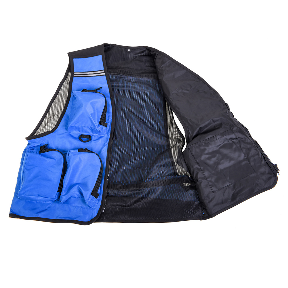 FREE FISHER Fishing Photography Vest with Pockets Men's Mesh Quick-Dry Waistcoat Outdoor Jackets for Camping Hunting Travelers Survival Utility Safety