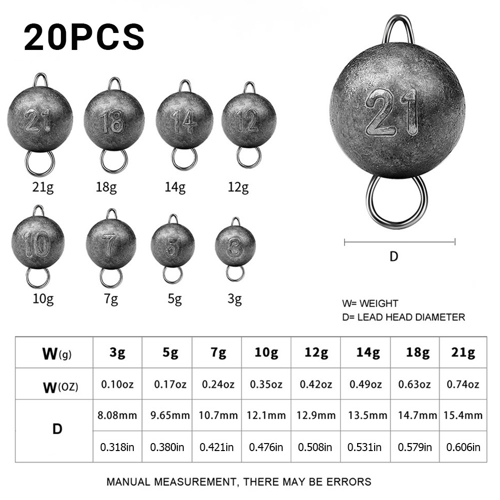 FREE FISHER 20pcs Lead Weights 3-21g Quick Release Crank Hook Fishing Lead Sinker Weight Drop Shot with Pin Fishing Tackle Accessories