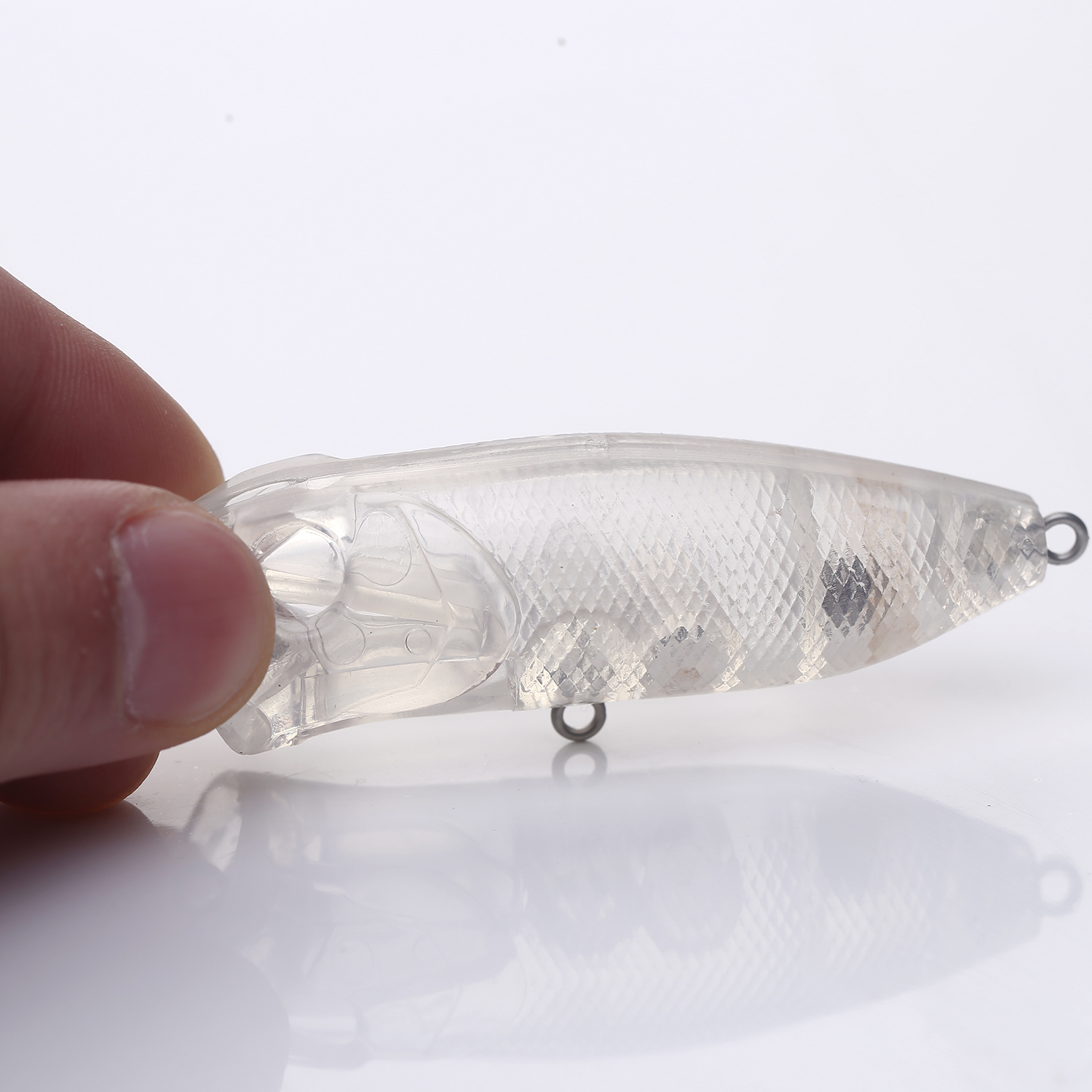 FREE FISHER 25pcs/Lot Unpainded Fishing Popper Lures Clear Plastic Fishbaits 7cm 10.8g Manual DIY Bait Embryo Blank Hard Lures for Bass