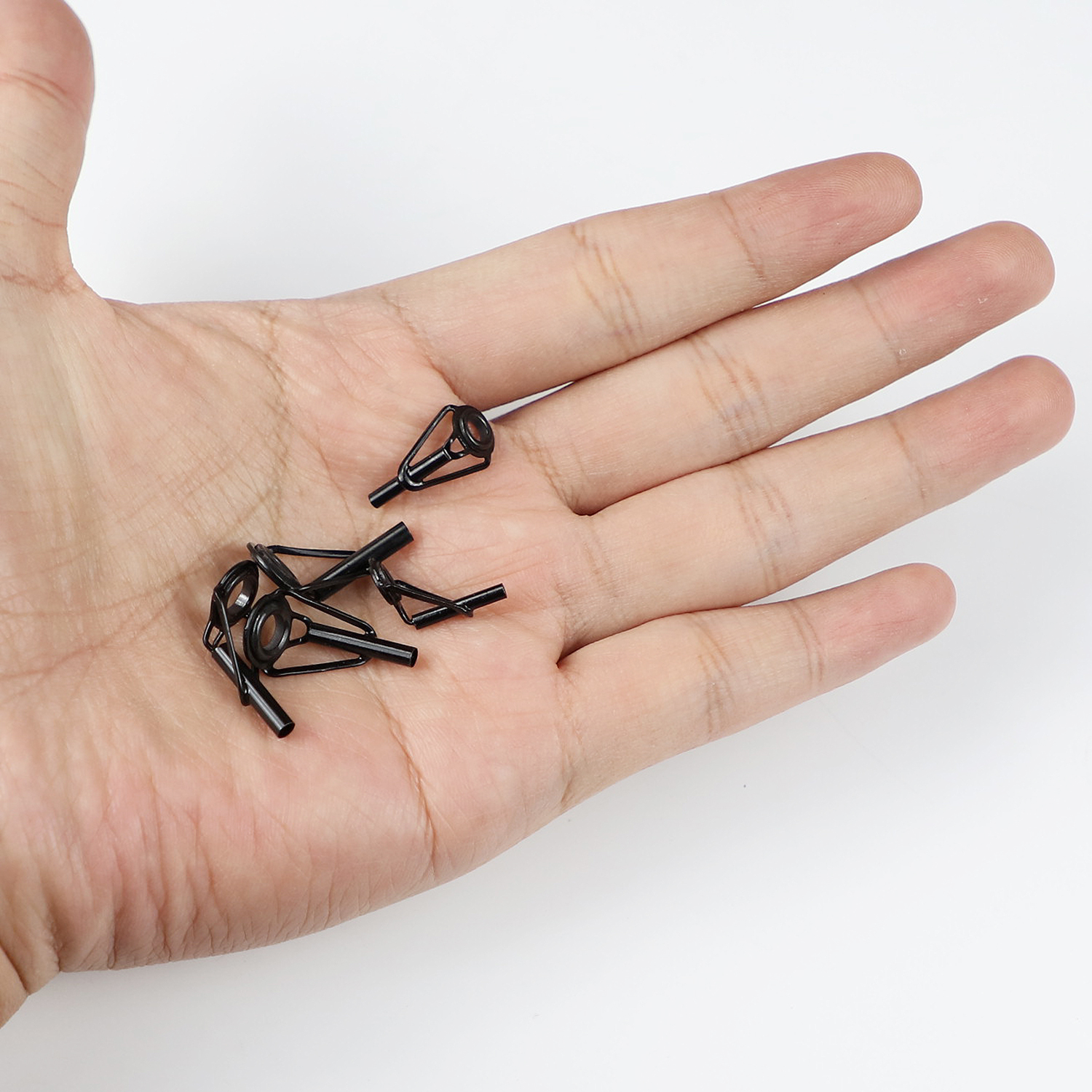 FREE FISHER Fishing Rod Guides Ring 30pcs/Box Stainless Steel Wear Resistant Ceramic Guide Ring Rod Repair Replacement Kit Top Tips 18mm~46mm