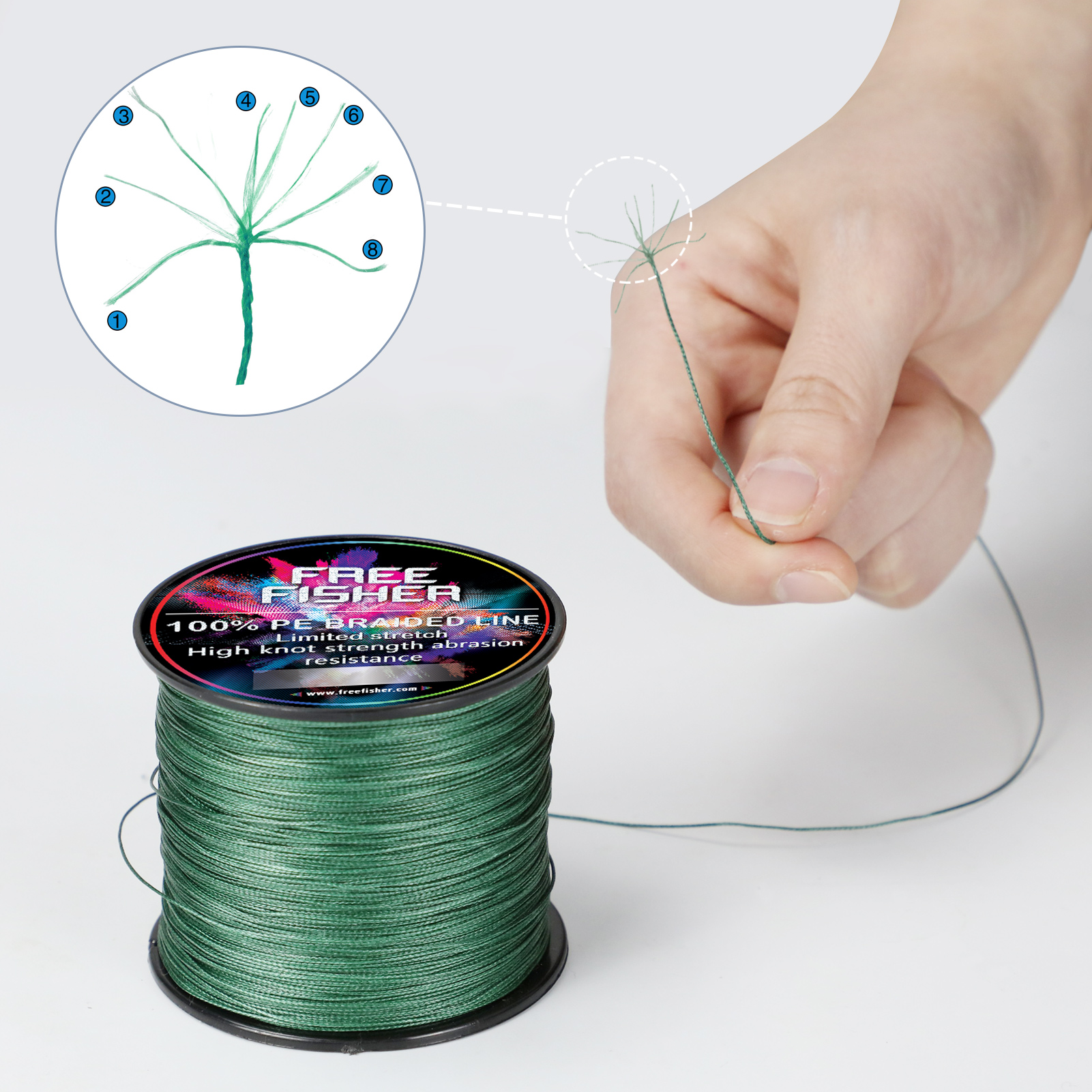 FREE FISHER Super Fishing Braided Line 300m 8 Strands Multifilament PE Braid Wire 10-200LB 0.1-0.8MM Carp Fishing