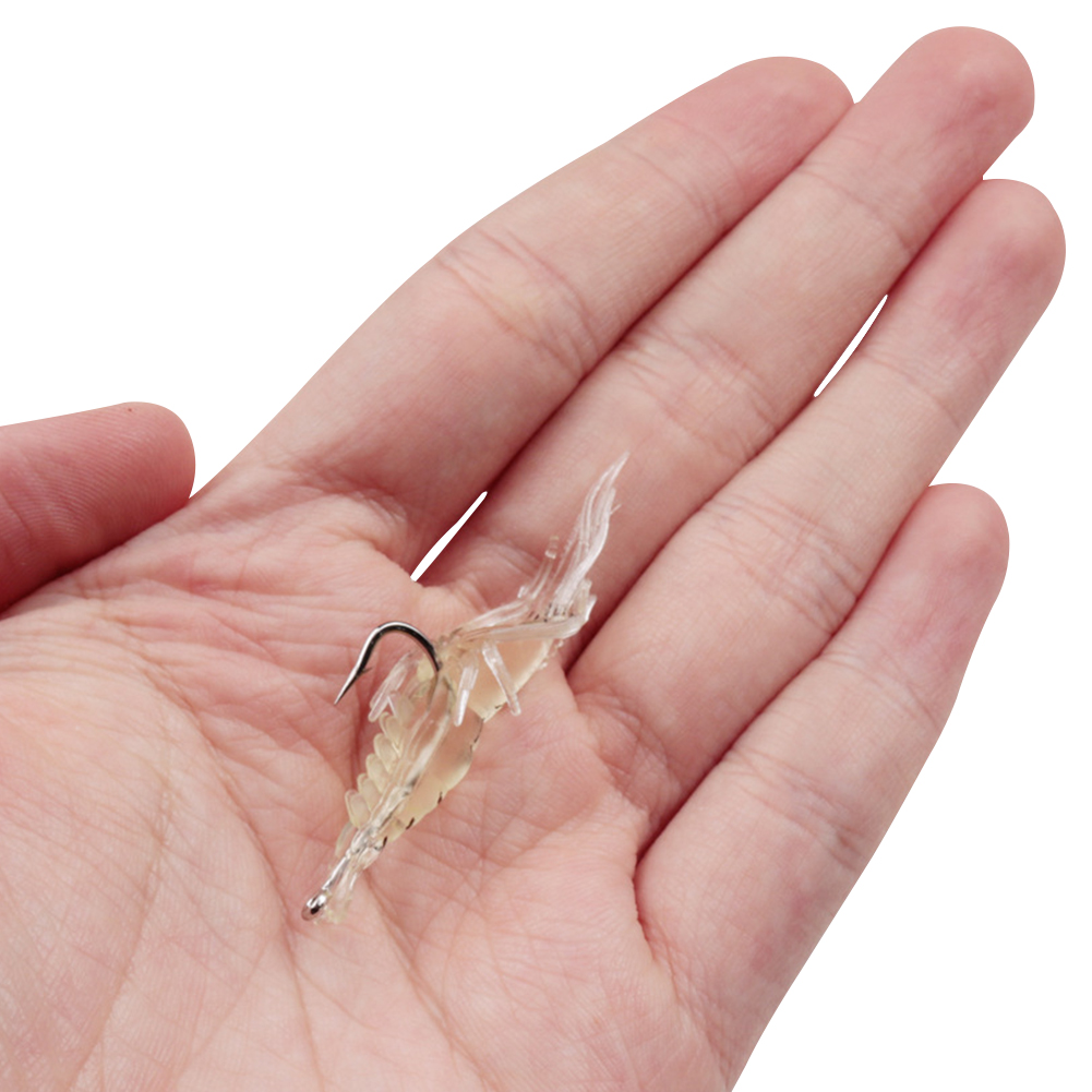 FREE FISHER 20pcs Fishing Soft Lures 5cm 1.5g Prawn with Sharp Hook Shrimp Fishy Smell Wobblers Artificial Baits for Carp Fishing