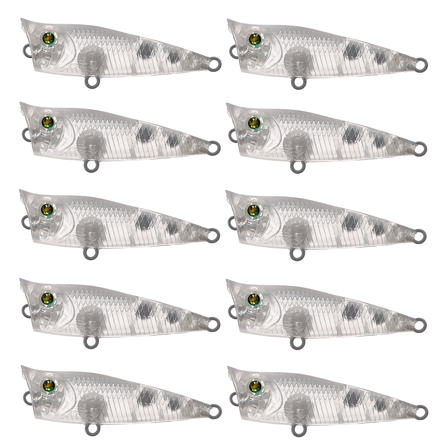 Unpainted Fishing Lures 25pcs/Lot 9.3cm 6.8g DIY Bait Embryo Blank Clear  Plastic Walleye 3D Lifelike Fisheye Minnow Lures - AliExpress