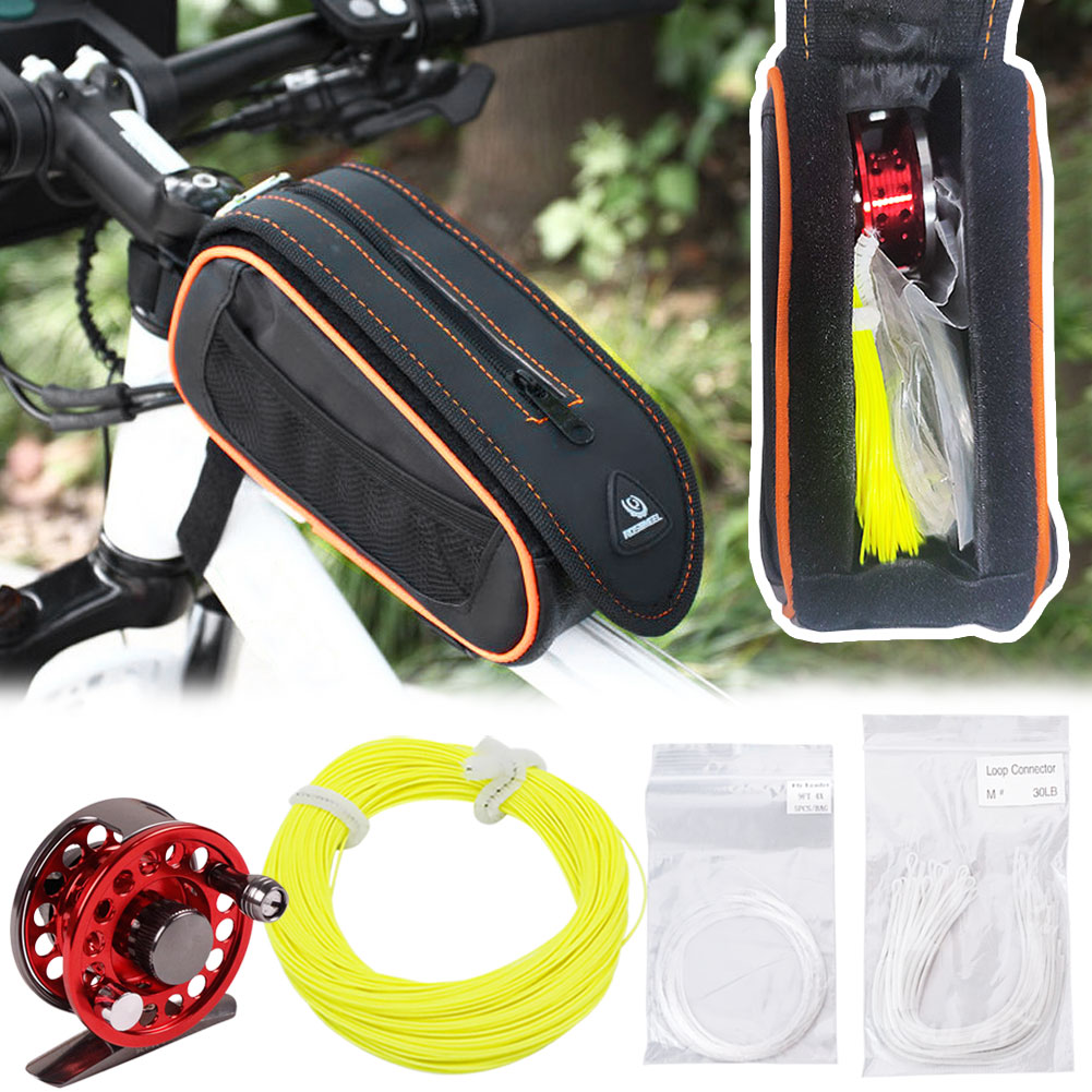 FREE FISHER 23pcs Fly Fishing Combo Bag WF Main Line Nylon 0X-6X Tapered Leaders Braided 50LB Loop Connectors CNC Fly Reels for Ice Fishing