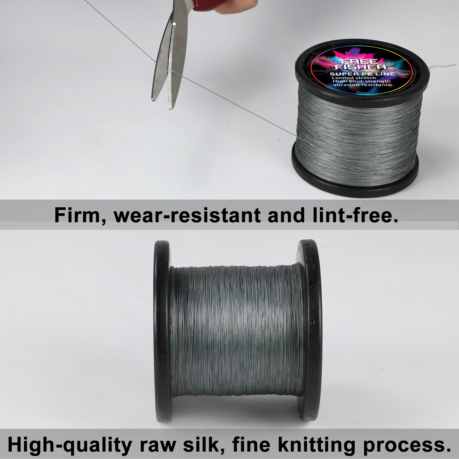 FREE FISHER Super Fishing Braided Line 10-150LB 300m 8 Strands Multifilament PE Braid Wire 0.1-0.7MM Kite Line