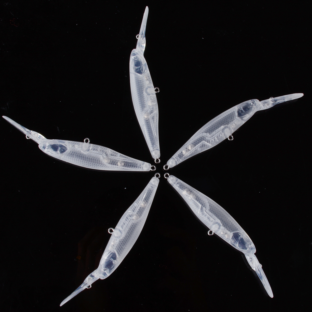 FREE FISHER 20pcs/Set Fishing Hard Lure DIY 11.2cm 8.24g Unpainted Baits Transparent Blank Minnows ABS Hard Artificial Bait Embryo with 3D Eyes