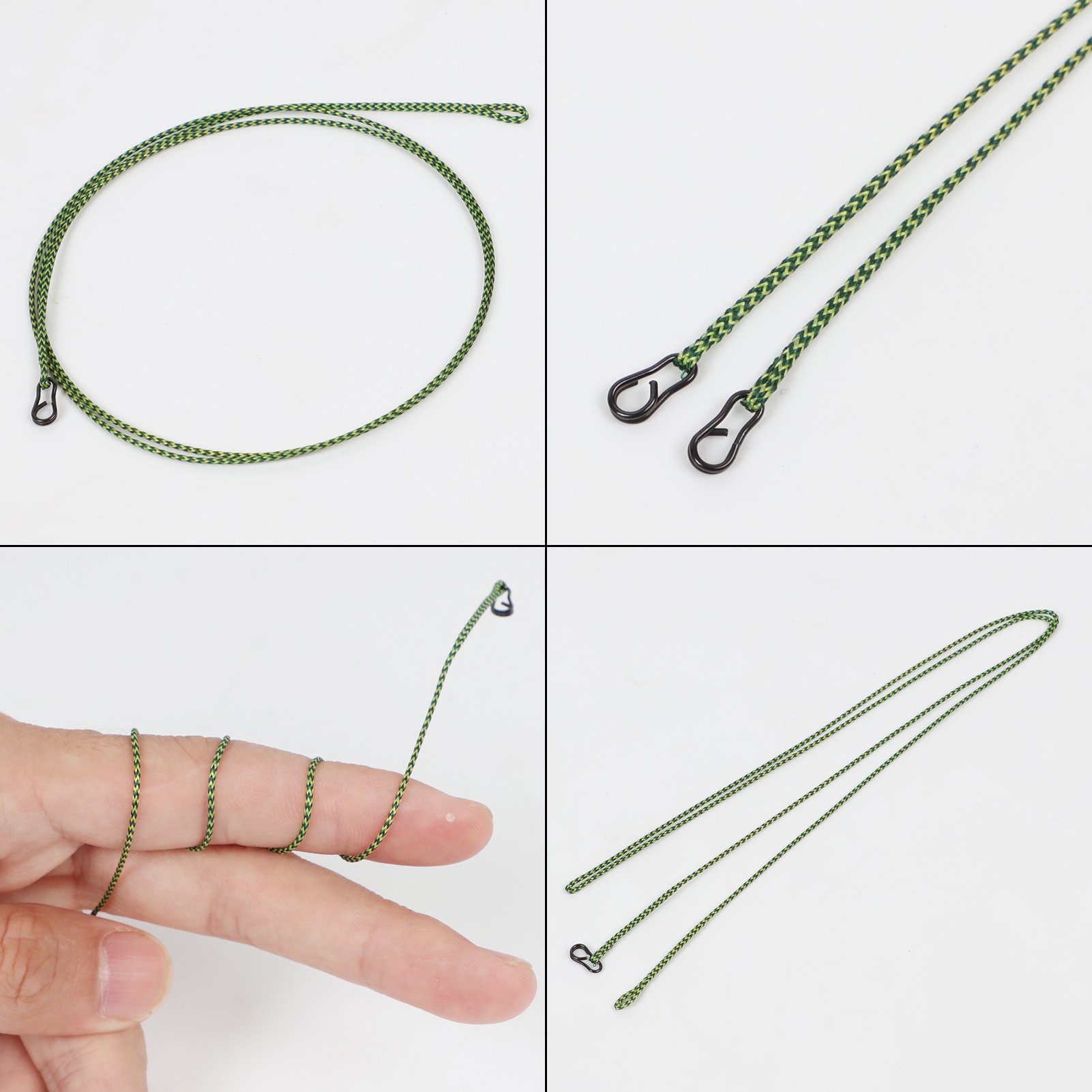 Free Fisher 6pcs/Set Fishing Carp Line 45LB Braided Double Looped Fly Fishing Leader Wire Knotless Tapered Leader with Swivel Snaps 