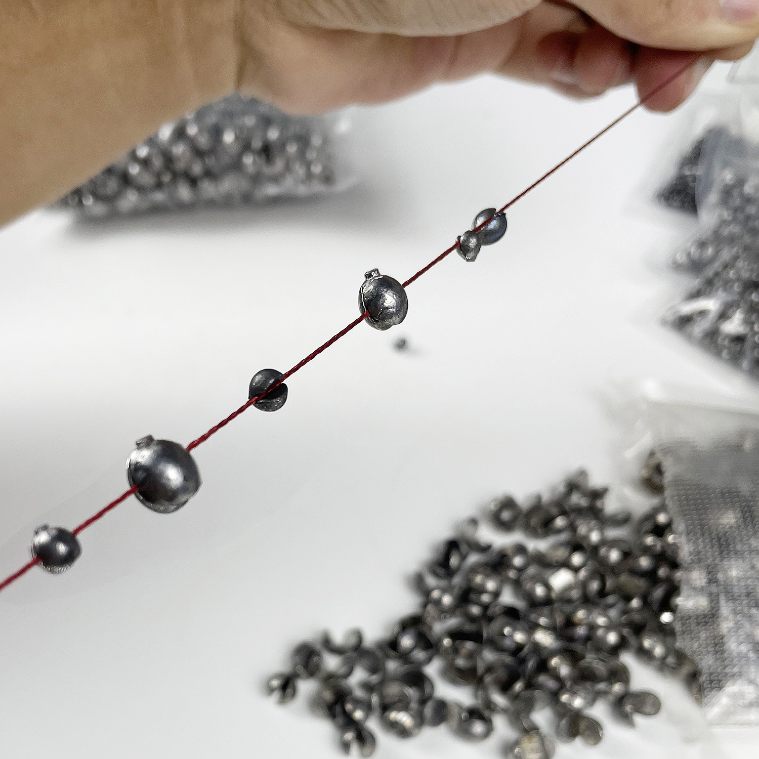 FREE FISHER Open Bite Lead Set Bare Fishing-clip Drop Biting Lead Sinker Weights Split Round Shot Lead Fishing Lure Bait Accessories