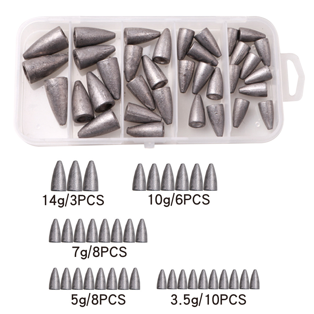 FREE FISHER Fishing Weights Set Lead Sinker Beads Jig Crank Hooks Swivels Fishing Accessories Tackle Box Kit for Sea Fishing