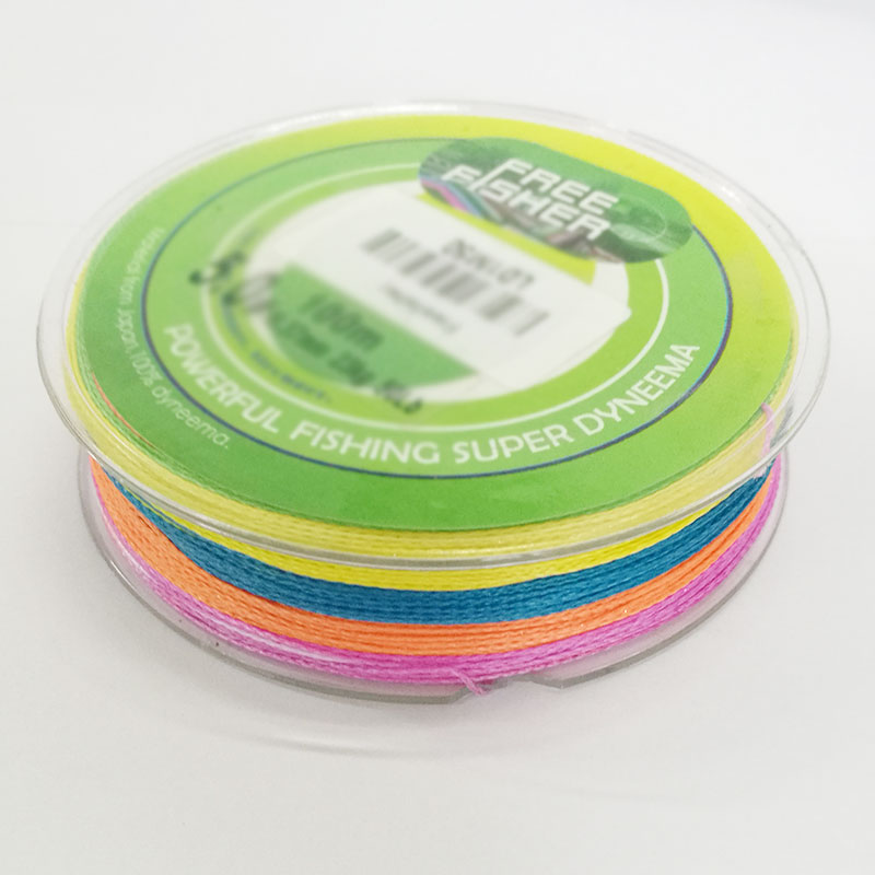 FREE FISHER Wholesale 10pcs Fishing Line 100m 4 Strands Braid line 100% PE Braided Line 8LB-80LB Multifilamentous Fishing Braieded Wire for Saltwater/Freshwater