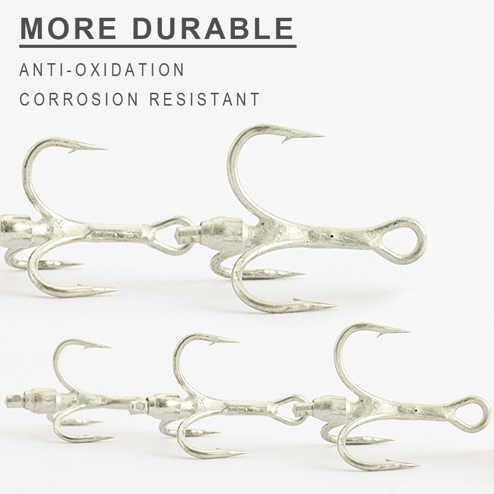 FREE FISHER 10pcs Fishing Treble Hooks with Metal Rotating Sequins Bearded Guy Artificial Spinnerbaits Buzzbait Accessories for Sea Fishing