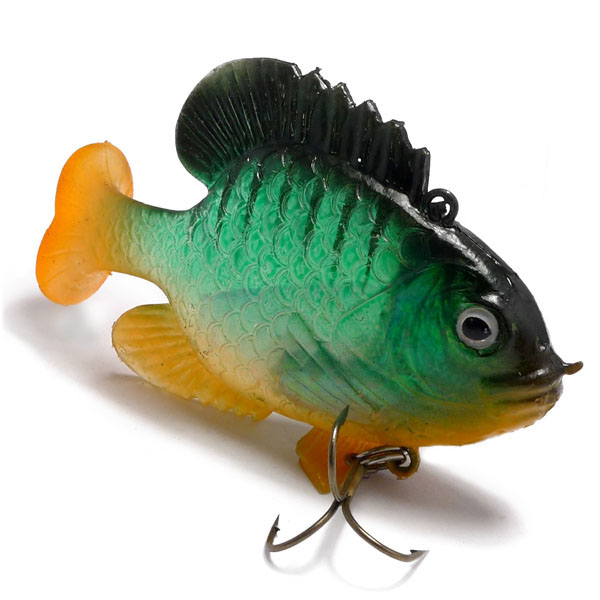 FREE FISHER Fishing Artificial Baits Set 36pcs with Clear Plastic Box Lead Fish Big Soft Wobbler Lures Stainless Steel Swivels for Carp Fishing