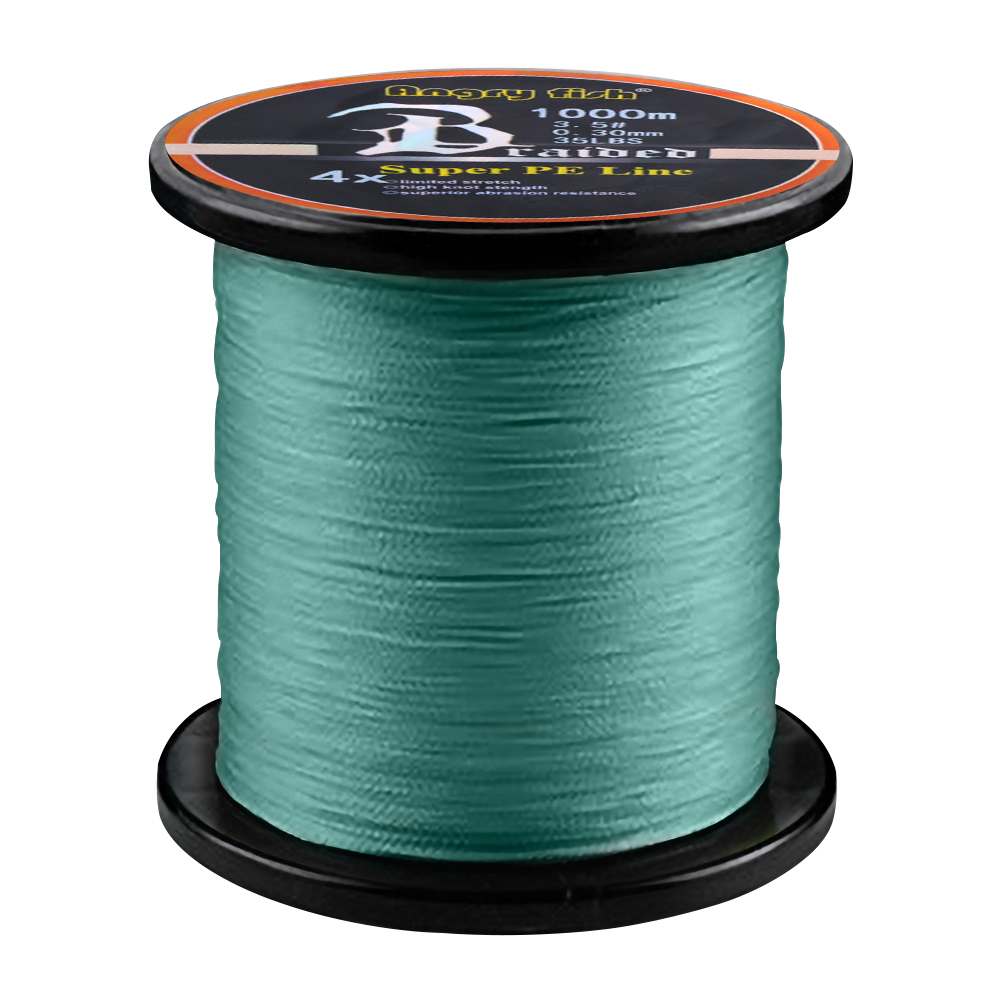 FREE FISHER Fishing Line 4 Strands Braided 1000M PE Multifilament Line Saltwater Freshwater Smooth Floating Fish Wire 12-80LB