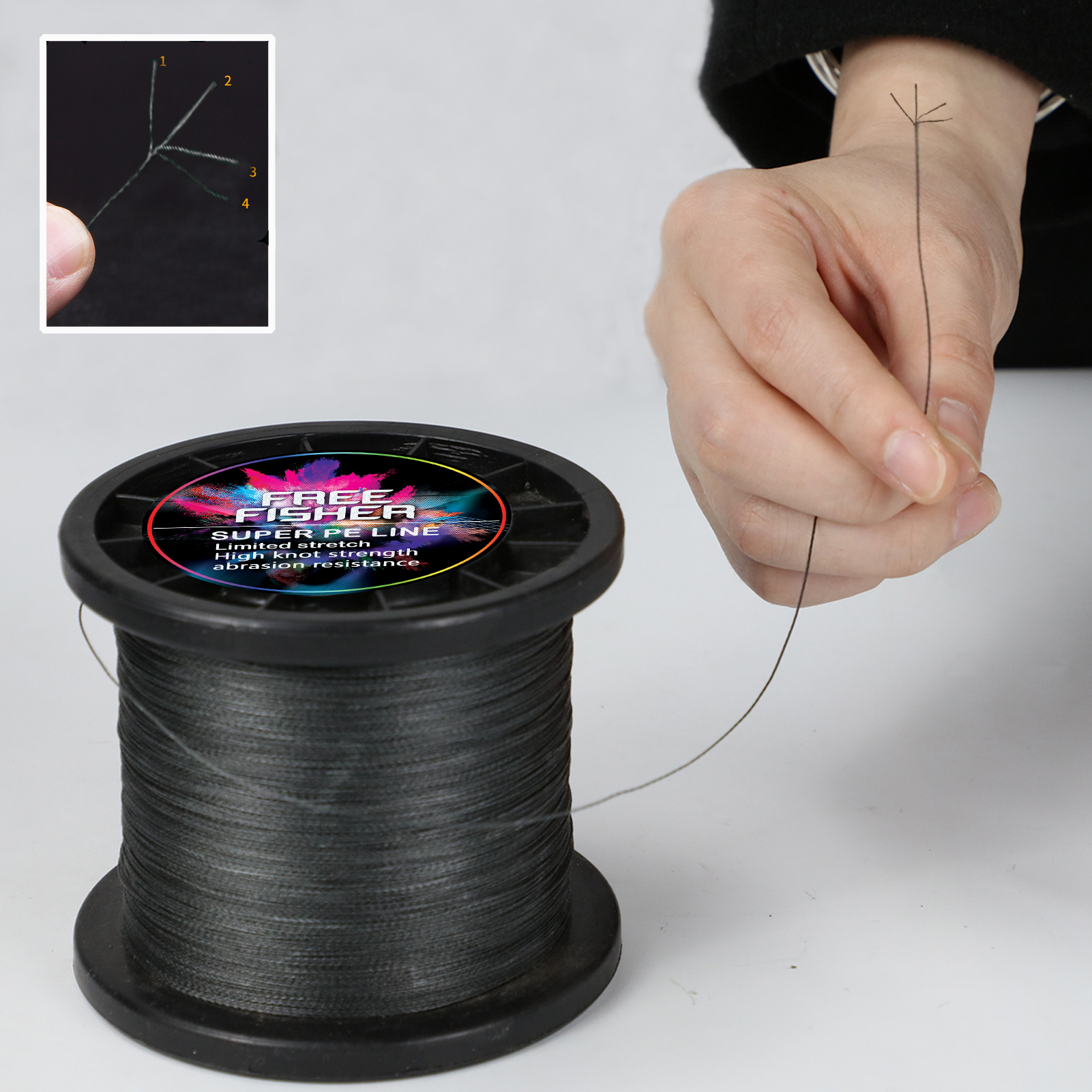 FREE FISHER Super Fishing Braided Line 10-150LB 300m 8 Strands Multifilament PE Braid Wire 0.1-0.7MM Kite Line