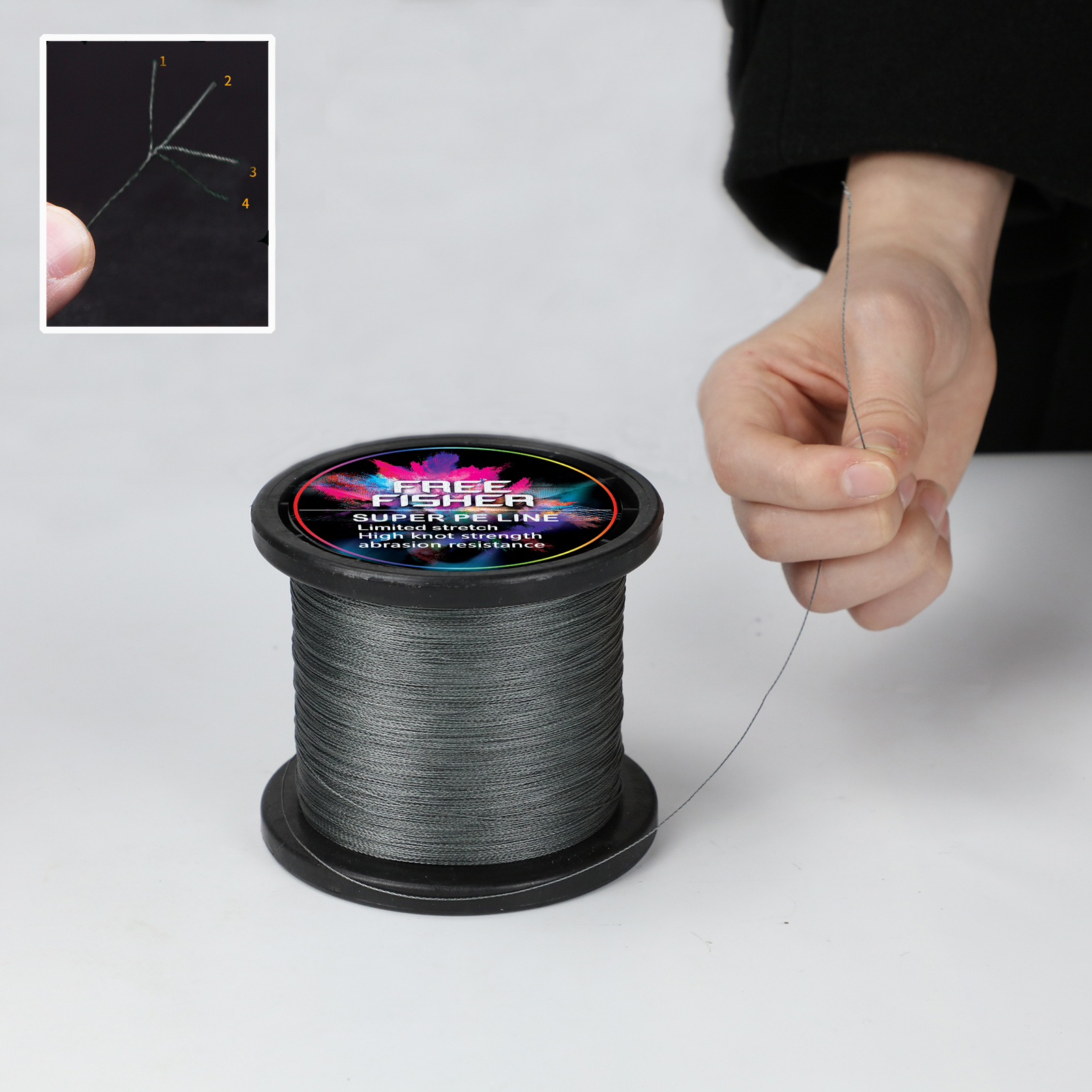 FREE FISHER Super Fishing Braided Line 10-150LB 300m 8 Strands Multifilament PE Braid Wire 0.1-0.7MM Kite Line