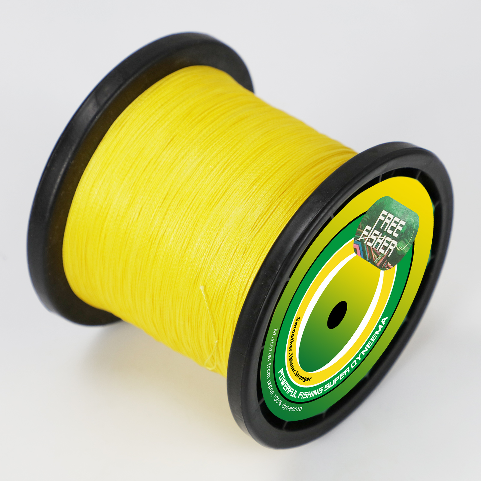 FreeFisher Fishing Braid Line 100% PE Braided Wires 1000m 4 Strands 15LB-80LB 0.14-0.5mm Super Strong Kite Line Green/Grey/Red