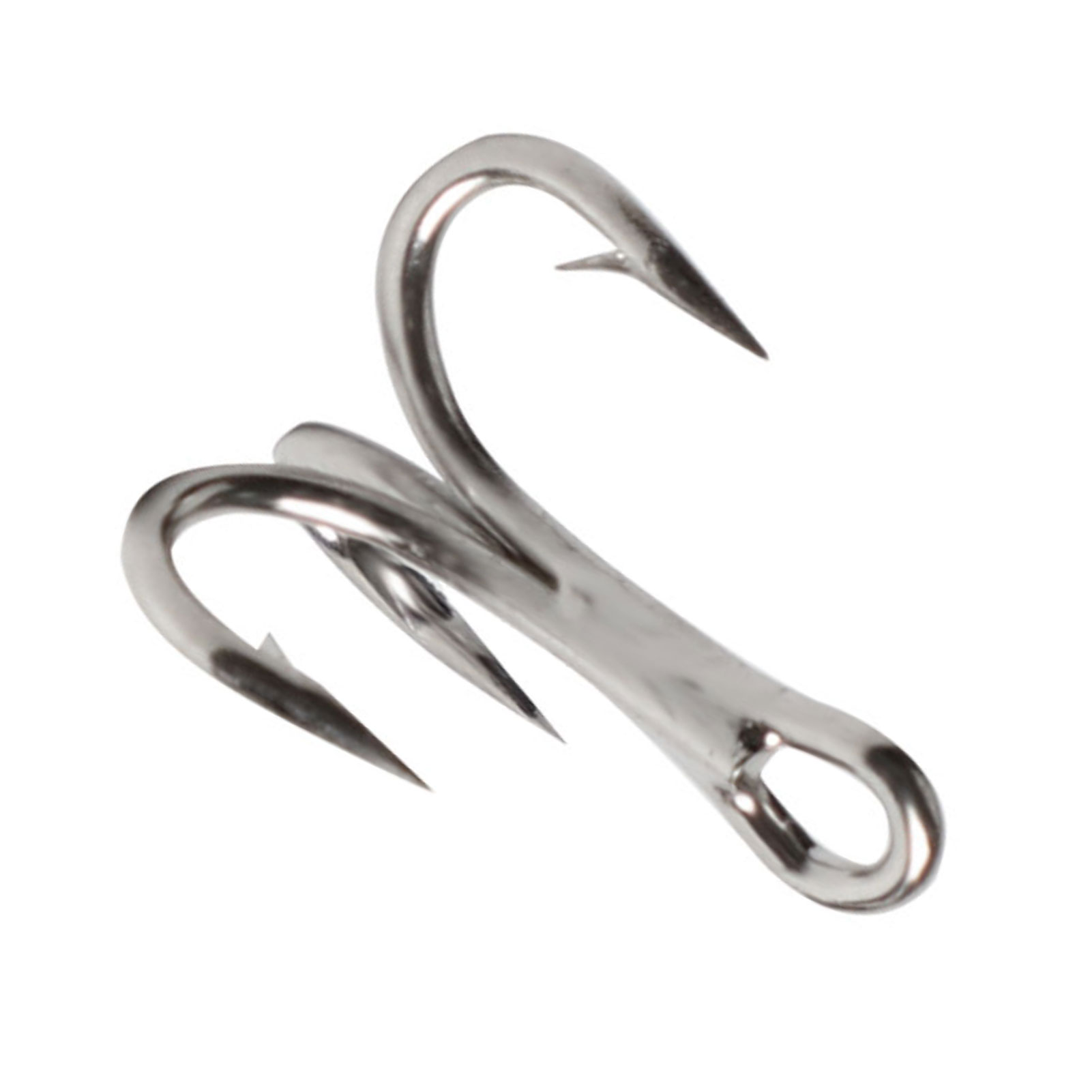 FREE FISHER 100pcs/Lot Fishing Hooks High Carbon Steel 3551 6X Strong 8# Silver Treble Fishhook Long-Tips O'Shaughnessy Triple Hook