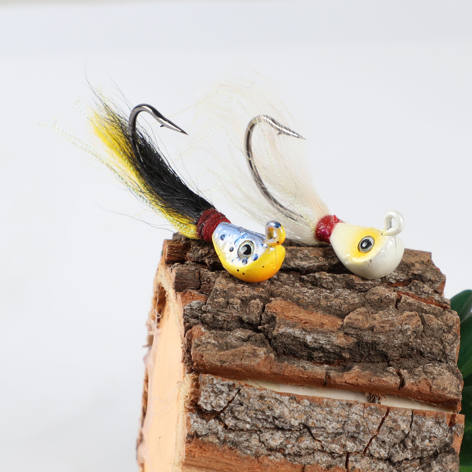 FREE FISHER 4pcs/pack Jig Head Fishing Lure with Feather Skirt Lead jig Lead Fish Jigging Lures Artificial Baits Fishing Tackle 7.5cm 25g 