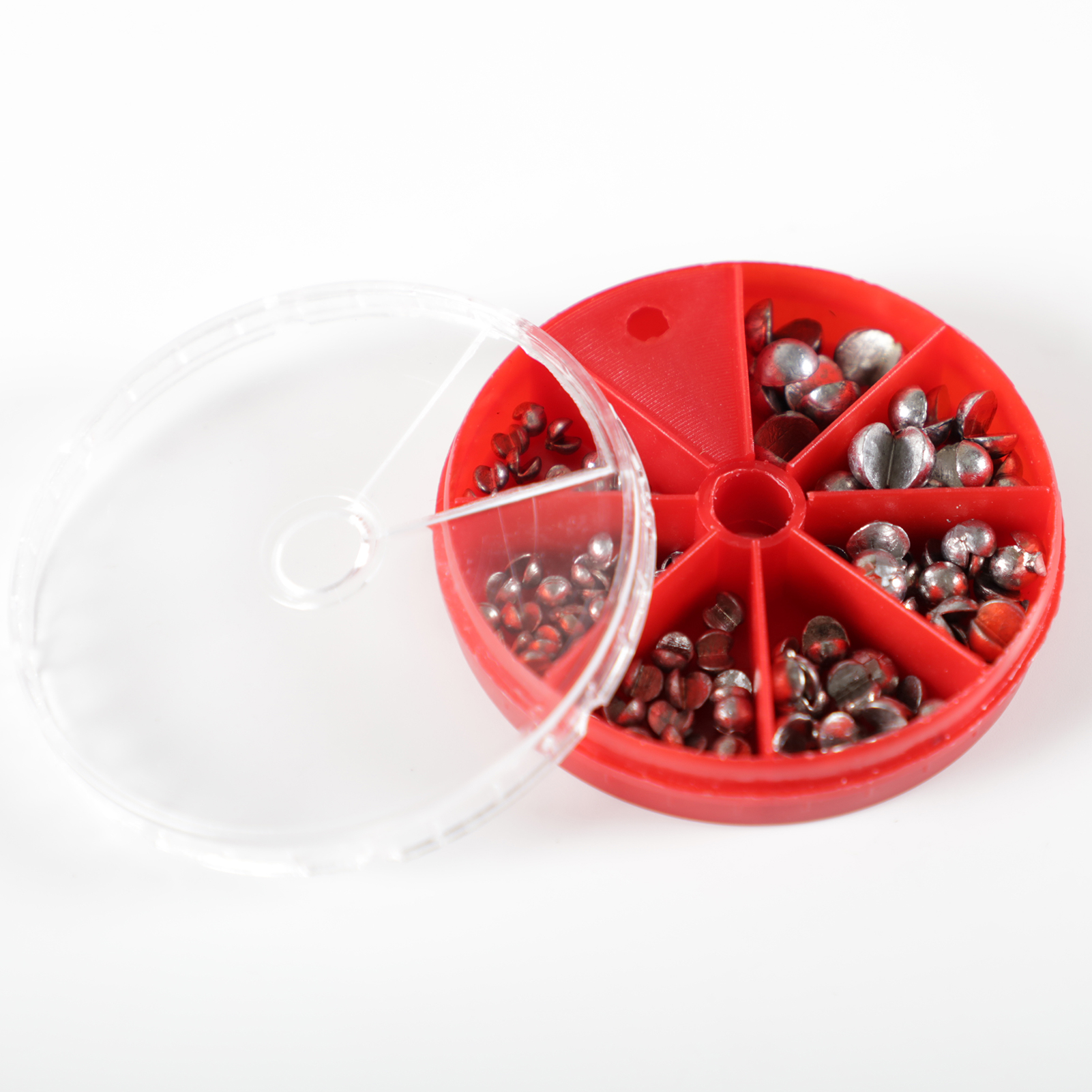 FREE FISHER Mixed Fishing Sinkers Open Bite Lead Set 0.2-2g Bare Fishing-clip Drop Biting Round Plumb Bob Auxiliary Fishing Tackle Gear