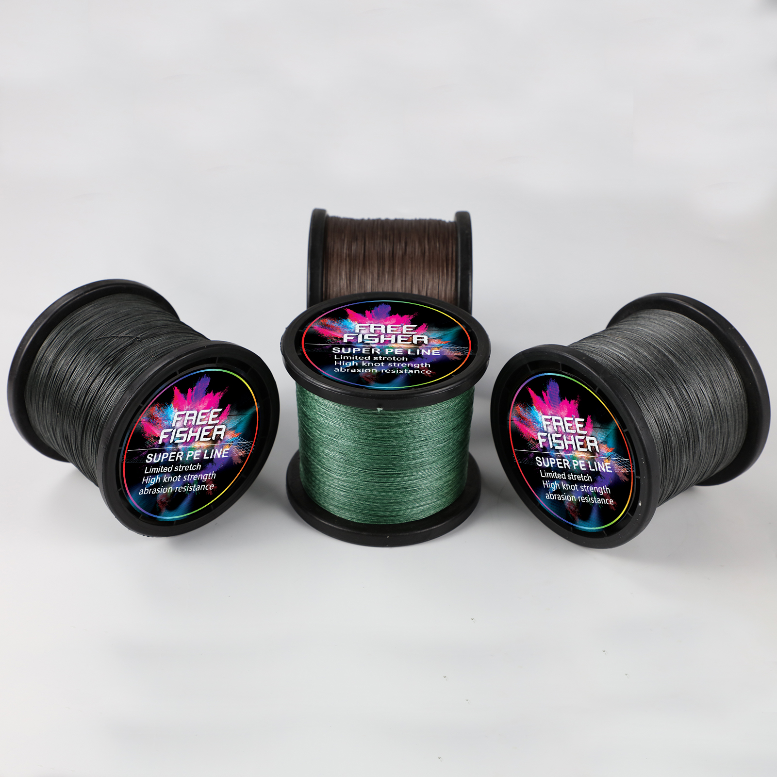 FREE FISHER Super Fishing Braided Line 10-150LB 300m 8 Strands Multifilament PE Braid Wire 0.1-0.7MM Kite Line