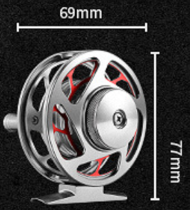 FREE FISHER Fly Fishing Reels CNC All Metal Fly Wheels Left/Right Hands Interchangeable Relief Adjustable Raft Front Wheel for Ice Fishing
