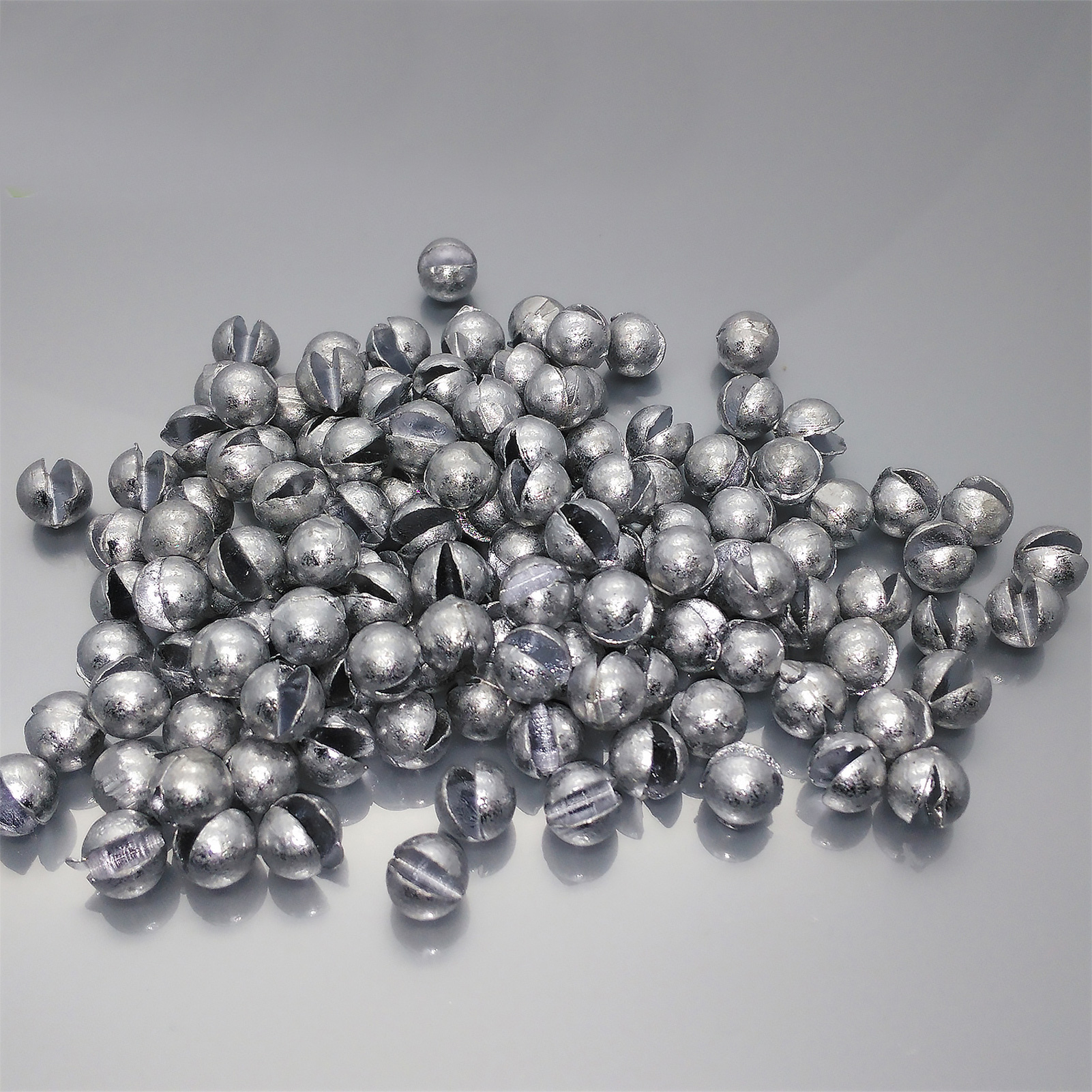 FREE FISHER 500pcs/Bag Fishing Weights Open Split Bite Anti-oxidation Clipped Lead Sinkers Shots 0.2g-1.2g Rock Fishing Accessories