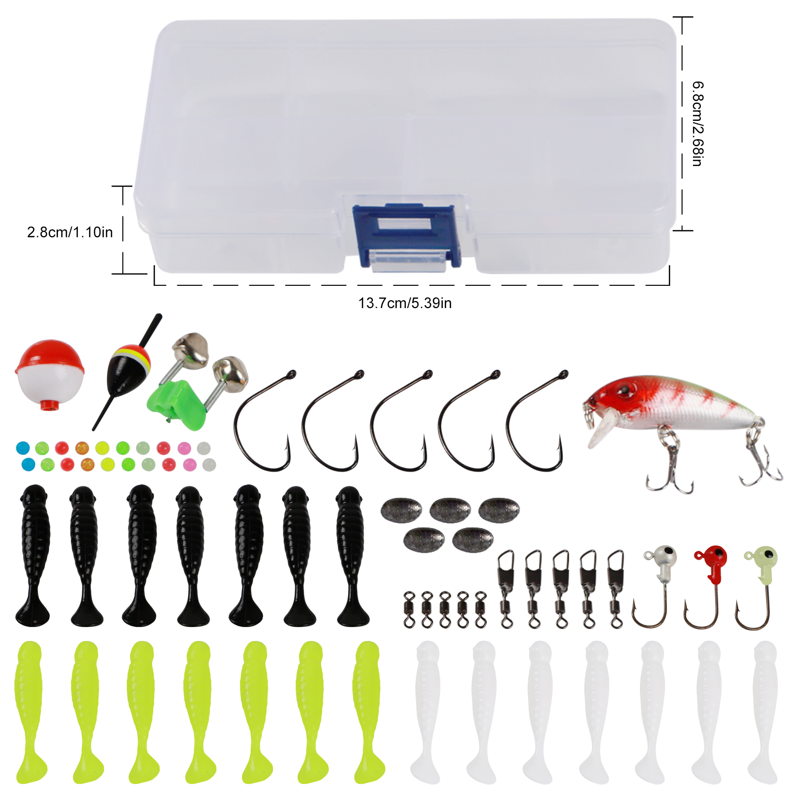 FREE FISHER Fishing Rod Combo Drum Reel Soft Lures Telescopic Fish Pole Hooks Floats Swivels Lead Sinkers Fishing Tackles Set Bag for Kids