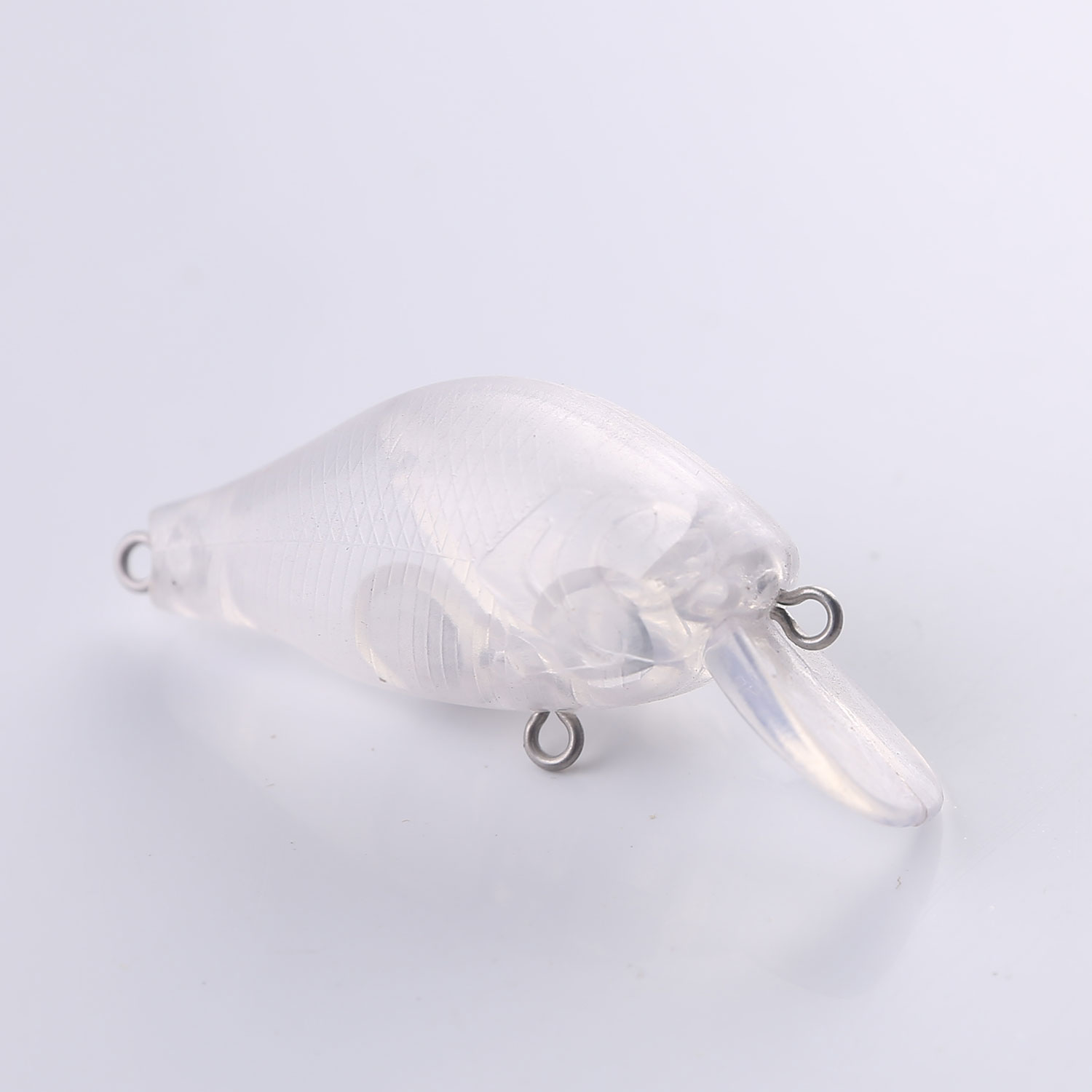 FREE FISHER 25pcs/Lot Fishing Blank Baits Unpainted Lures 6cm 7.2g Transparent Crankbaits Plastic Fishbaits DIY Bait Embryo for Fishing Bass