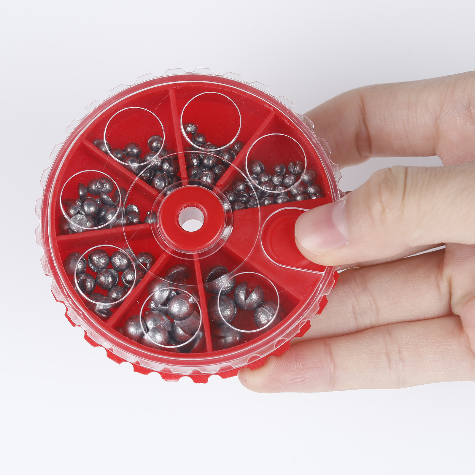 FREE FISHER Mixed Fishing Sinkers Open Bite Lead Set 0.2-2g Bare Fishing-clip Drop Biting Round Plumb Bob Auxiliary Fishing Tackle Gear