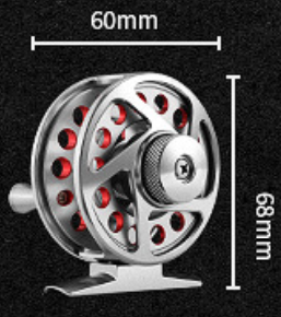 FREE FISHER Fly Fishing Reels CNC All Metal Fly Wheels Left/Right Hands Interchangeable Relief Adjustable Raft Front Wheel for Ice Fishing