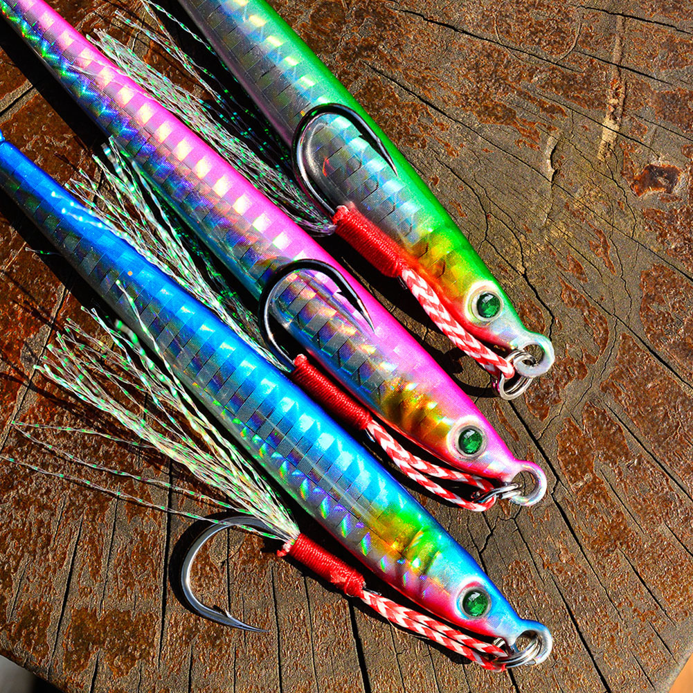 FREE FISHER 5pcs/Set Metal Jigs Fishing Lead Lure Weights 7g-60g Trolling Hard Bait Bass Fishing Bait Tackle Trout Jigging for Saltwater