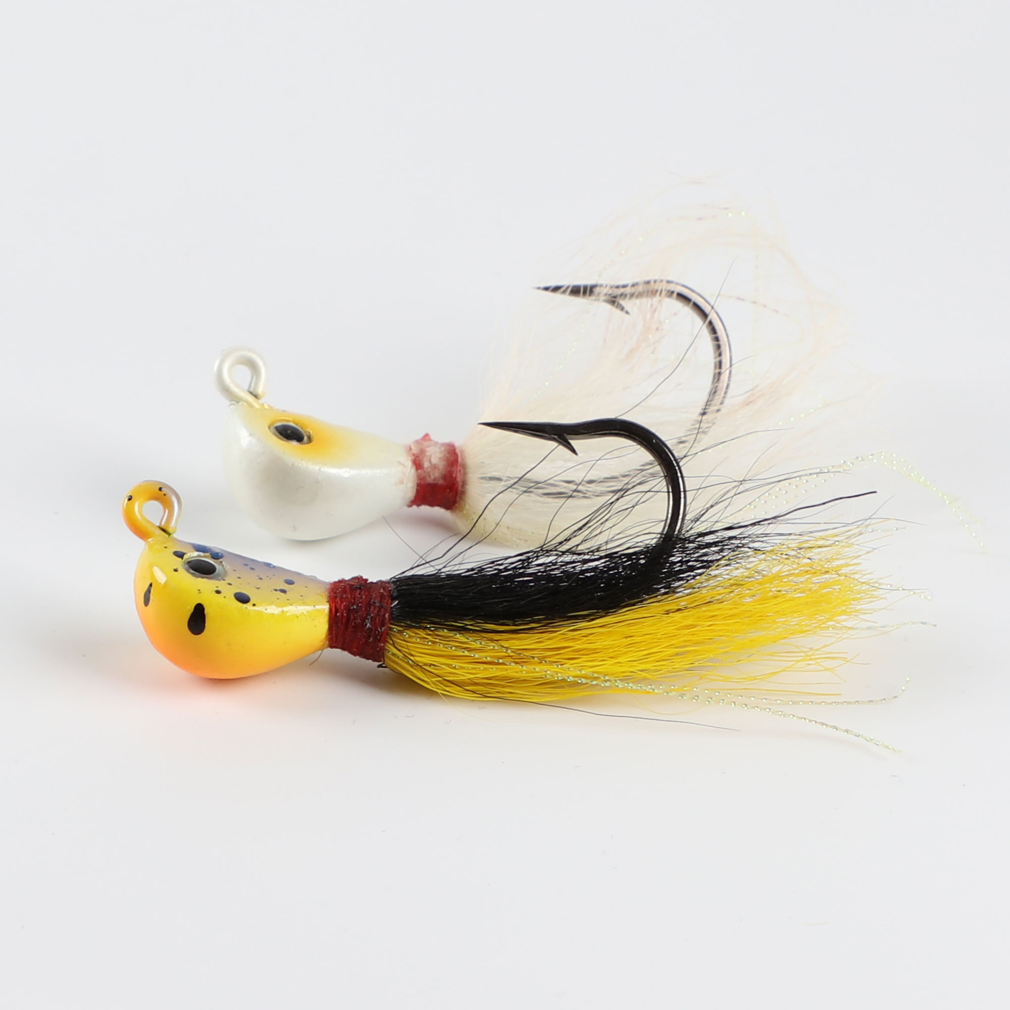 FREE FISHER 4pcs/pack Jig Head Fishing Lure with Feather Skirt Lead jig Lead Fish Jigging Lures Artificial Baits Fishing Tackle 7.5cm 25g 