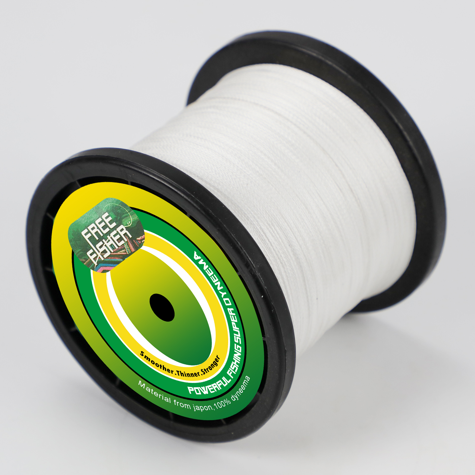 FreeFisher Fishing Braid Line 100% PE Braided Wires 1000m 4 Strands 15LB-80LB 0.14-0.5mm Super Strong Kite Line Green/Grey/Red