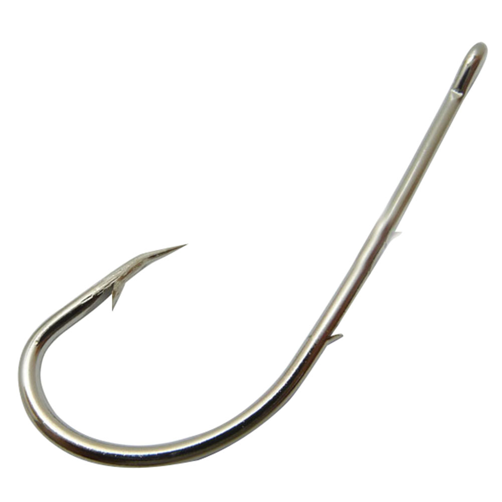 FREE FISHER Wholesale 200pcs/set High Carbon Steel Fishing Sharp Silver Jig Hooks with Eye Fishing Hooks Set 92247 Long Shank