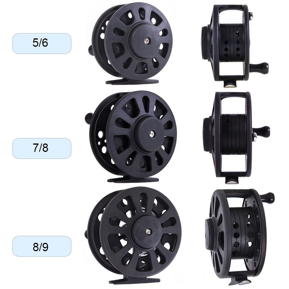 FREE FISHER Fly Fishing Reel 5/6 7/8 8/9 Large Arbor ABS Left/Right Hand Interchangeable Former Adjustable Drag Ice Fishing Flies Wheels
