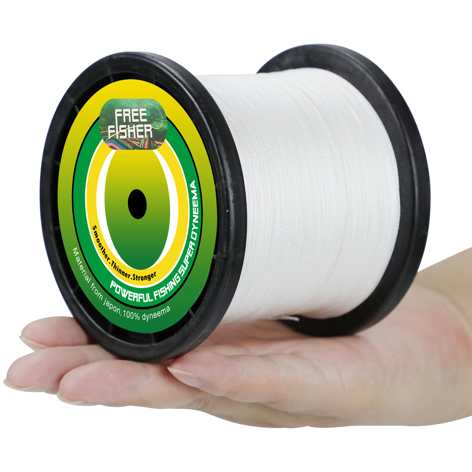 FreeFisher Fishing Braid Line 100% PE Braided Wires 1000m 4 Strands 15LB-80LB 0.14-0.5mm Super Strong Kite Line Green/Grey/Red