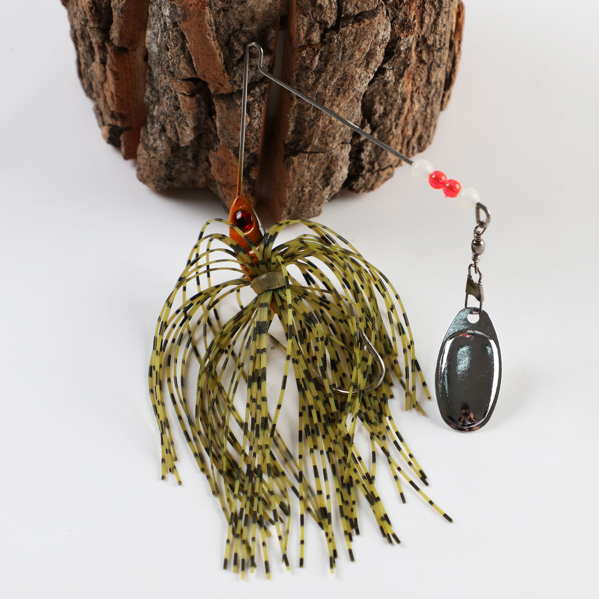 FREE FISHER Fishing Buzzbait 12pcs Spinner Lures 13g/0.46oz with Silicone Skirt Spinnerbait Fishing Tackle Accessories for Pike Bass Pesca