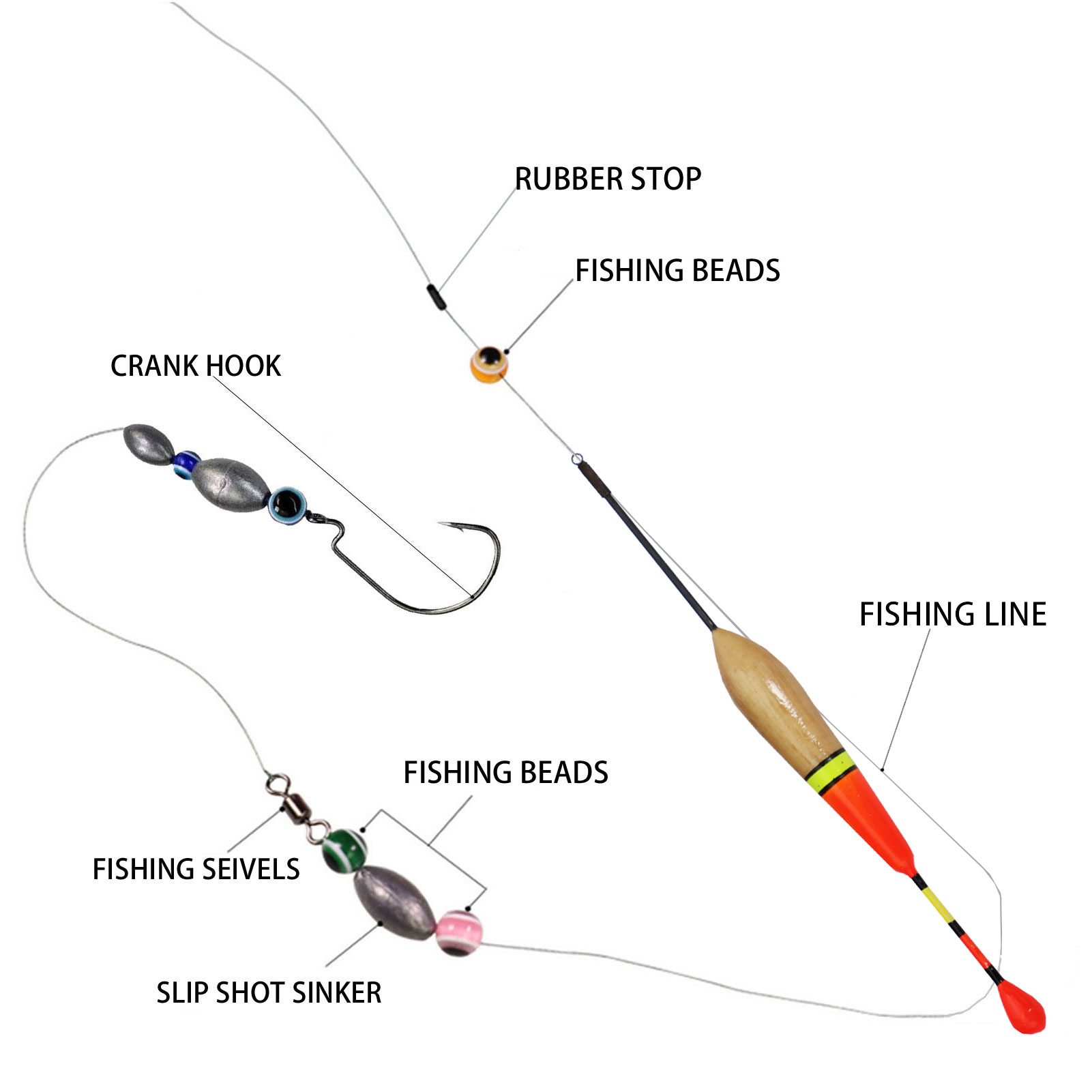 FREE FISHER 30Pcs/Lot Fishing Bobbers Cork Float Antenna Wood Fishing Floats Kit 14cm/5.51in Buoyancy 3g Floating Buoy for Bass/Carp